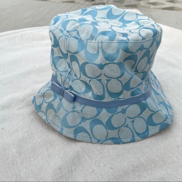 Coach Accessories - Vintage Blue Coach Monogram Bucket Hat